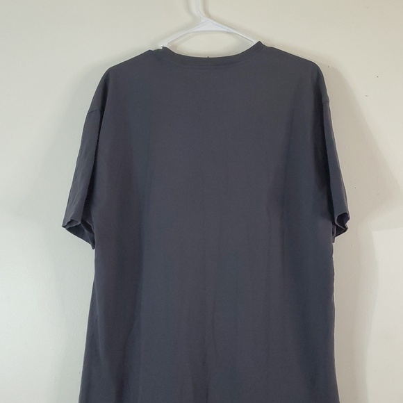Abercrombie & Fitch T-Shirt Maxi Dress Size Large Tall Grey Side Slit Minimalist - Picture 9 of 11